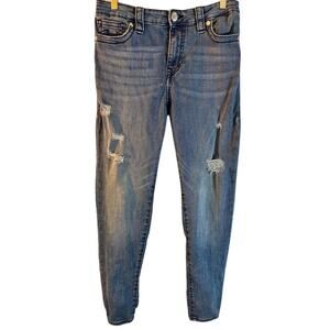 True Religion Women’s Halle Mid Rise Skinny Jeans Size 29 Blue — $179